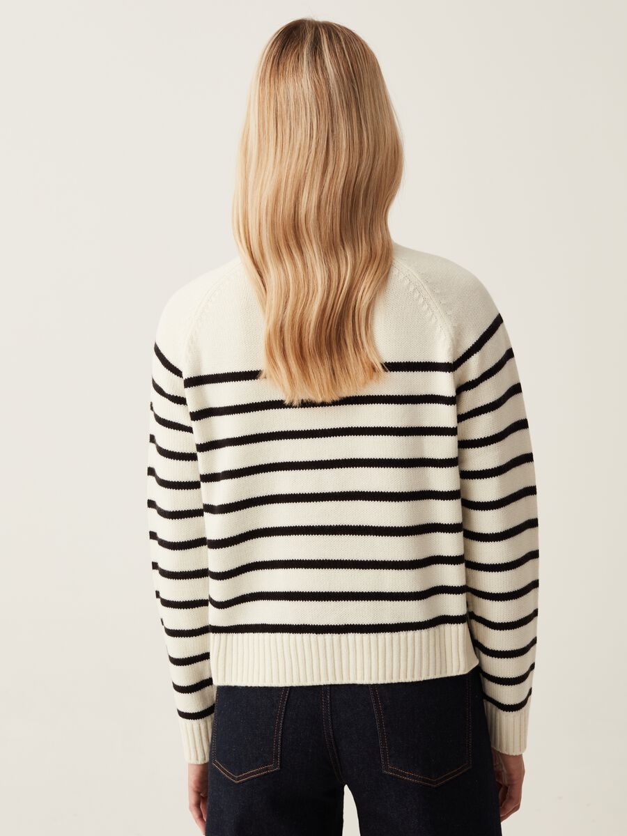 Pullover a righe mock neck_2