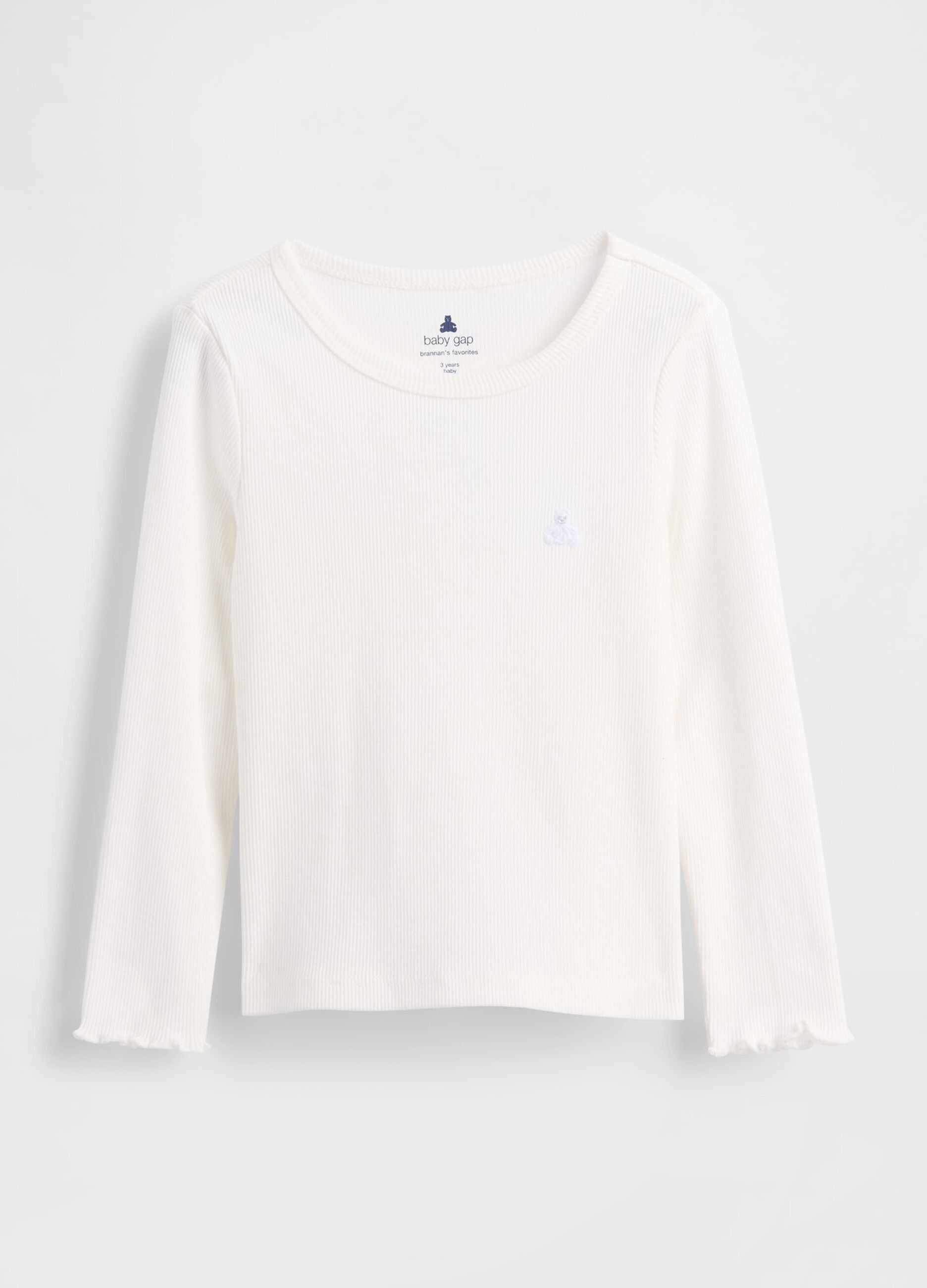 White Long Sleeve Cotton T-shirt