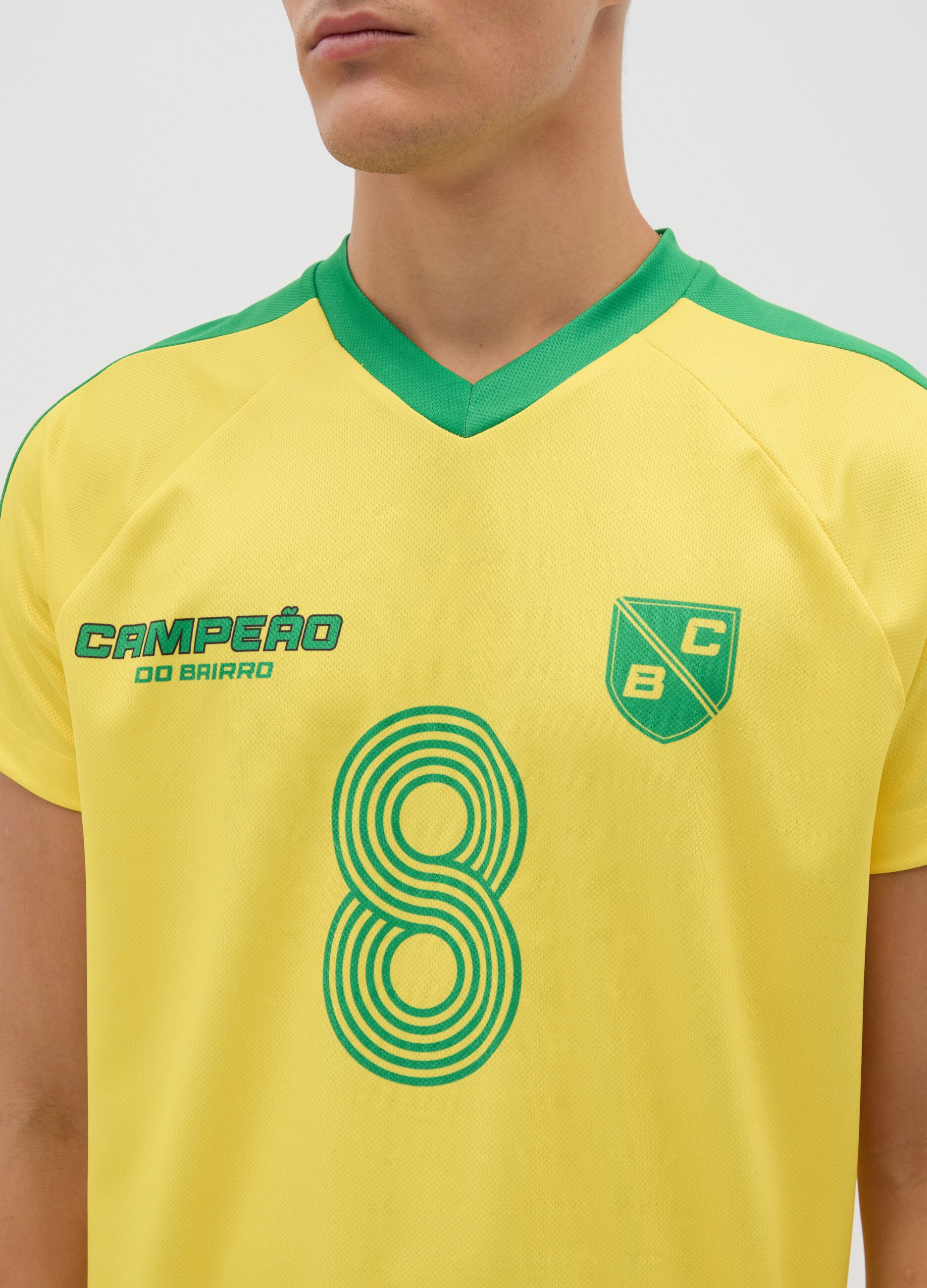 Men's shirt in mixed yellow and green