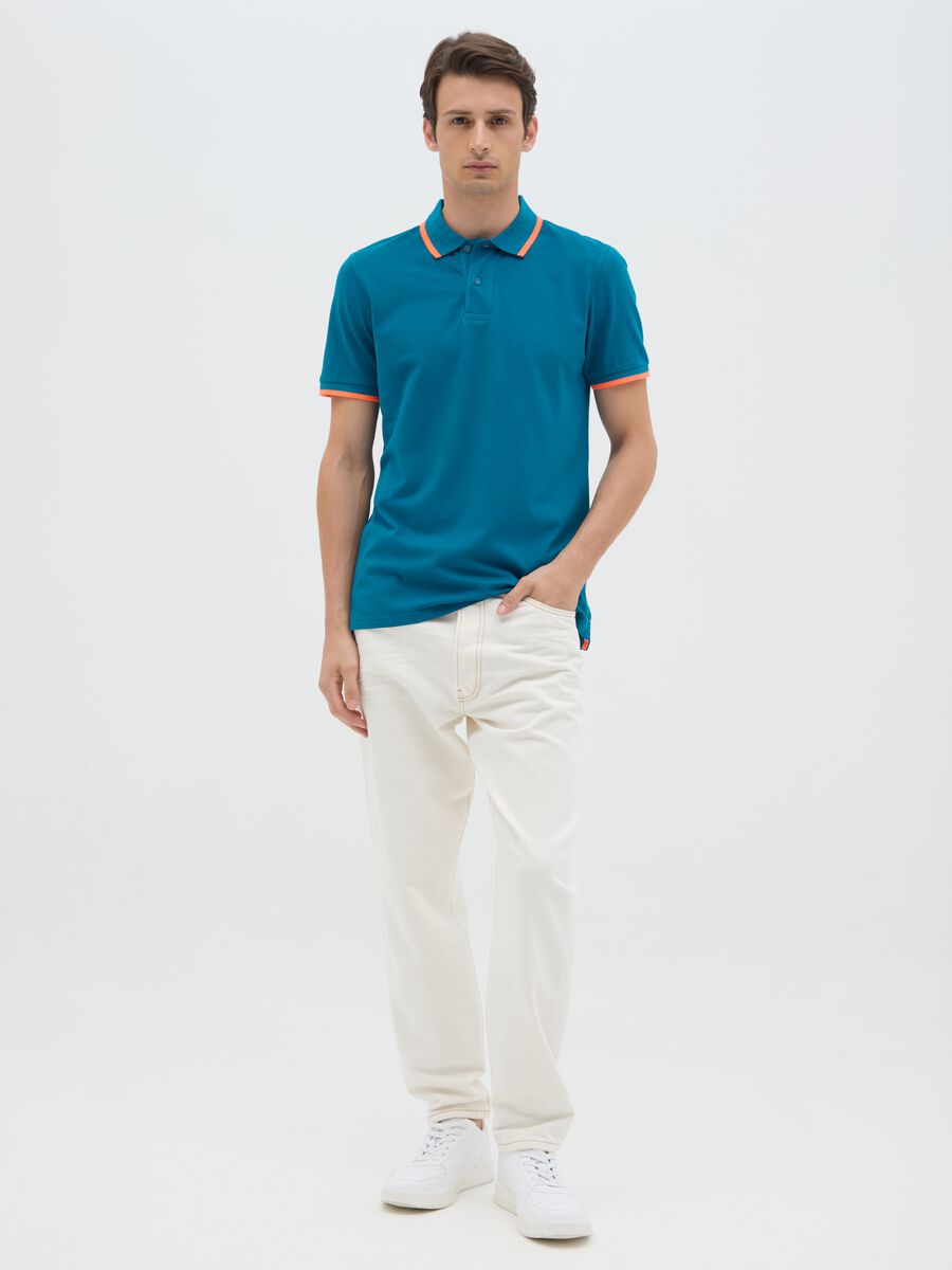 Polo da uomo in cotone elasticizzato multicolor regular fit_1