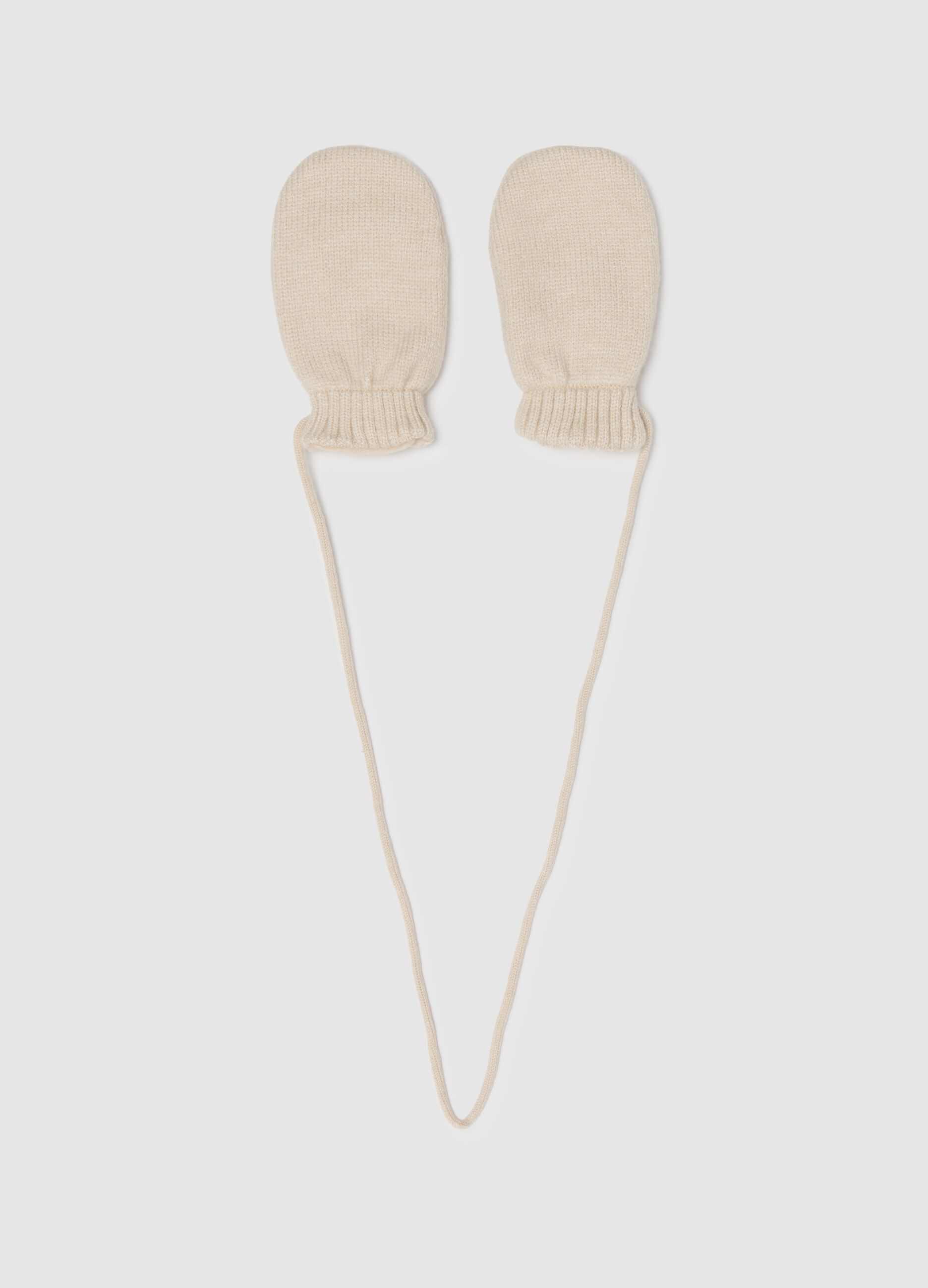 Beige Baby Girl Gloves