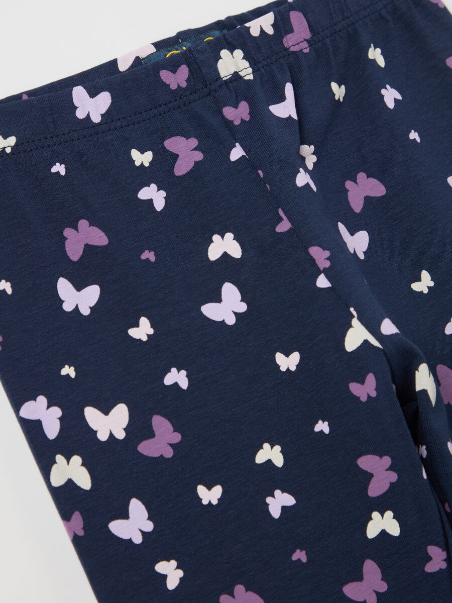 Three-quarter leggings in stretch cotton_2
