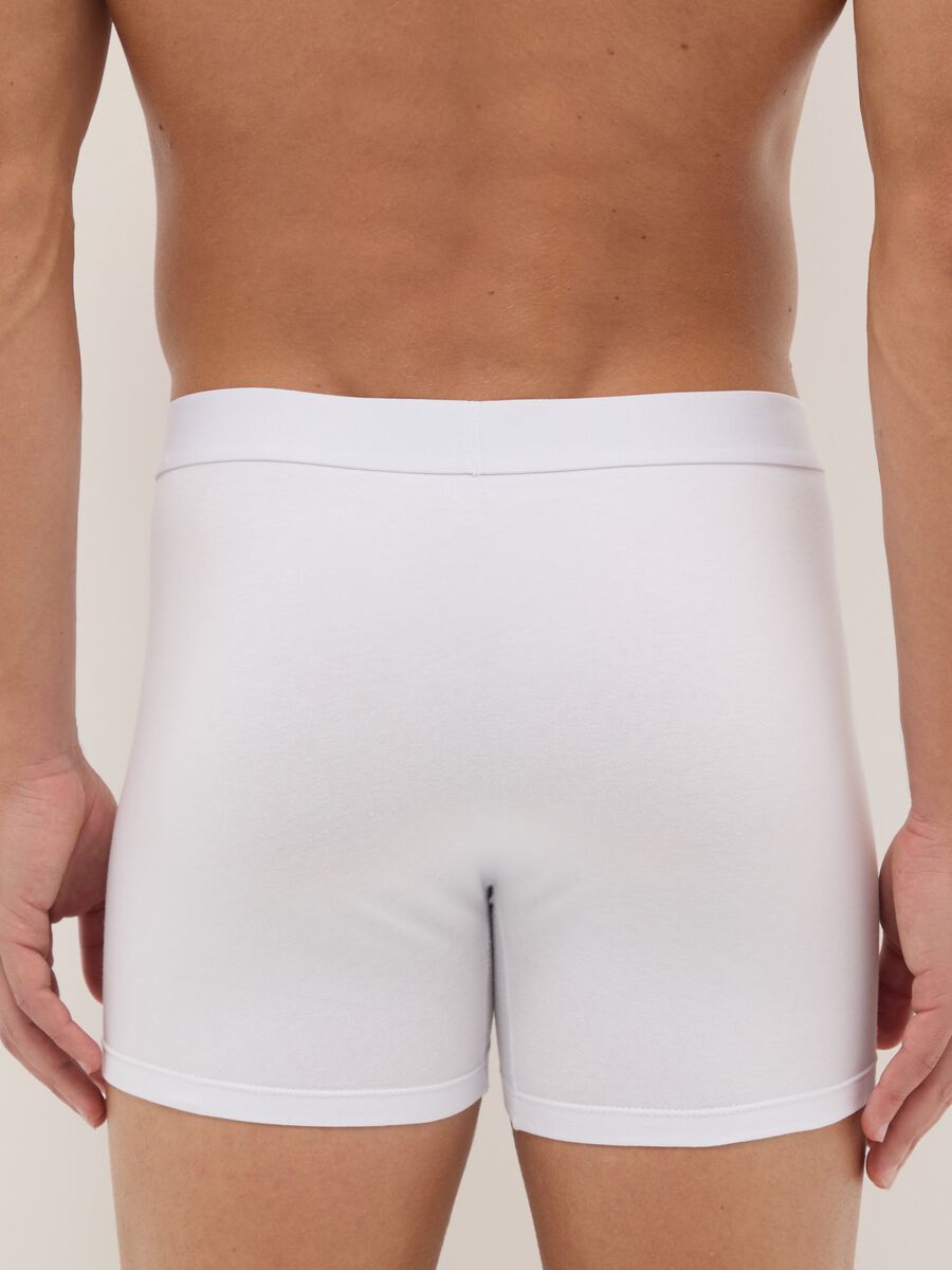 Triple pack of white boxer shorts in stretch cotton, regular fit_2