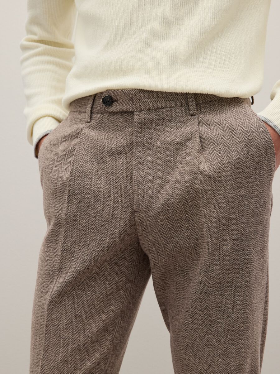 Brown twill cotton trousers_3