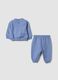 Blue organic cotton sweatshirt and joggers set for baby_1