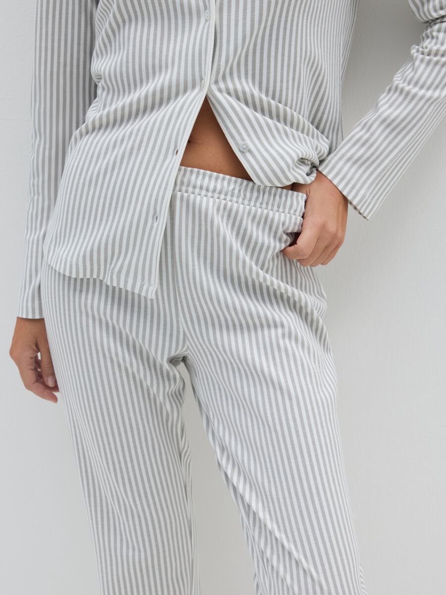 Multicoloured pure cotton pyjamas, regular fit_3