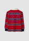 Polo rugby rossa in puro cotone a righe regular fit per bambino_2