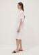 White pure linen dress with Mandarin collar, regular fit_1