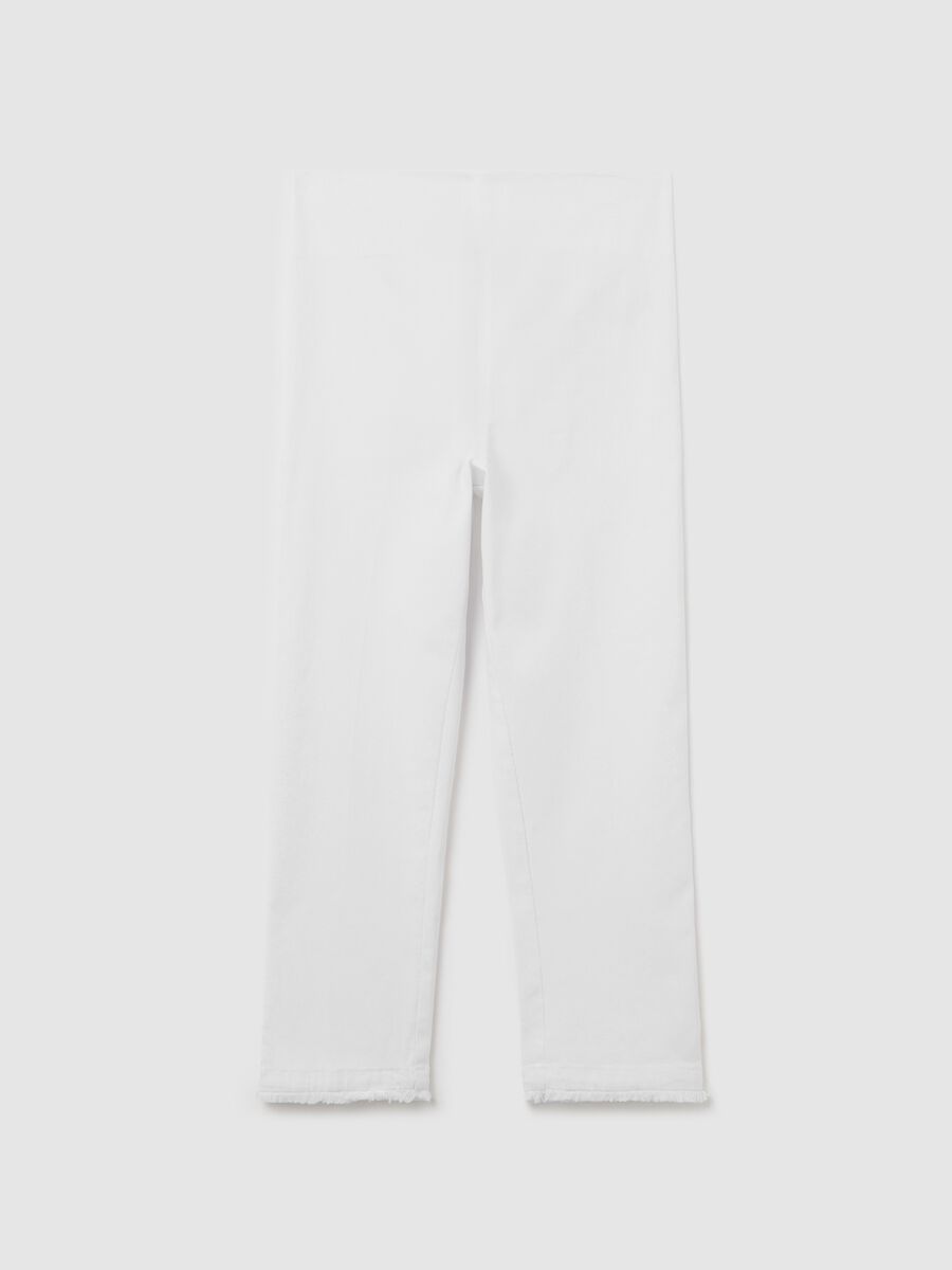 Cropped maternity treggings in denim_4