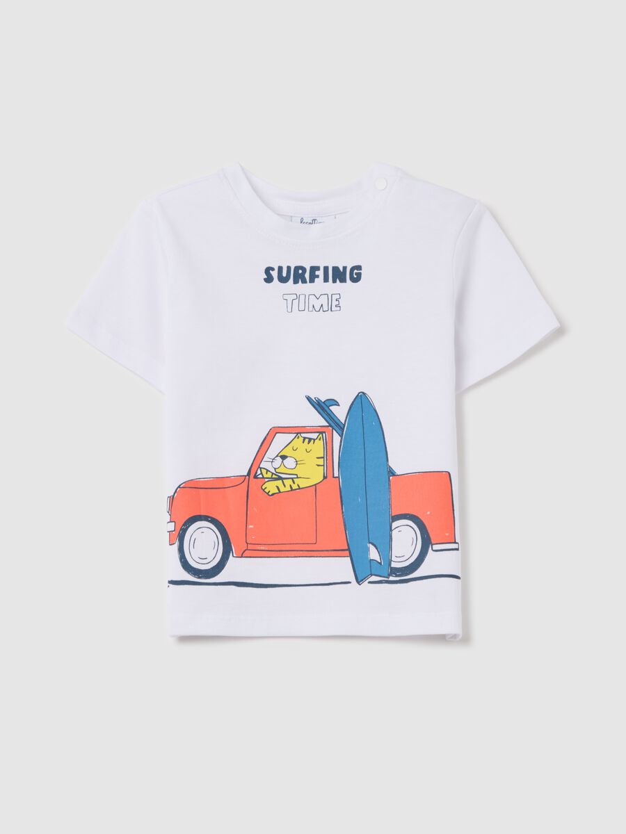 Cotton T-shirt with print_0