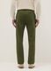 Regular fit green stretch cotton chino trousers_2