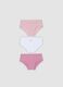 Girls&rsquo; 3-pack multicolour organic stretch cotton briefs_0