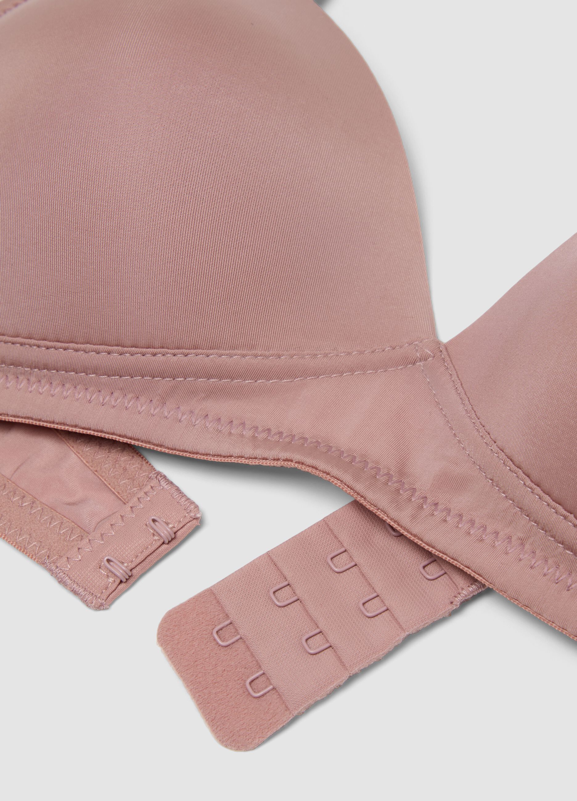 Reggiseno rosa imbottito in tessuto elasticizzato