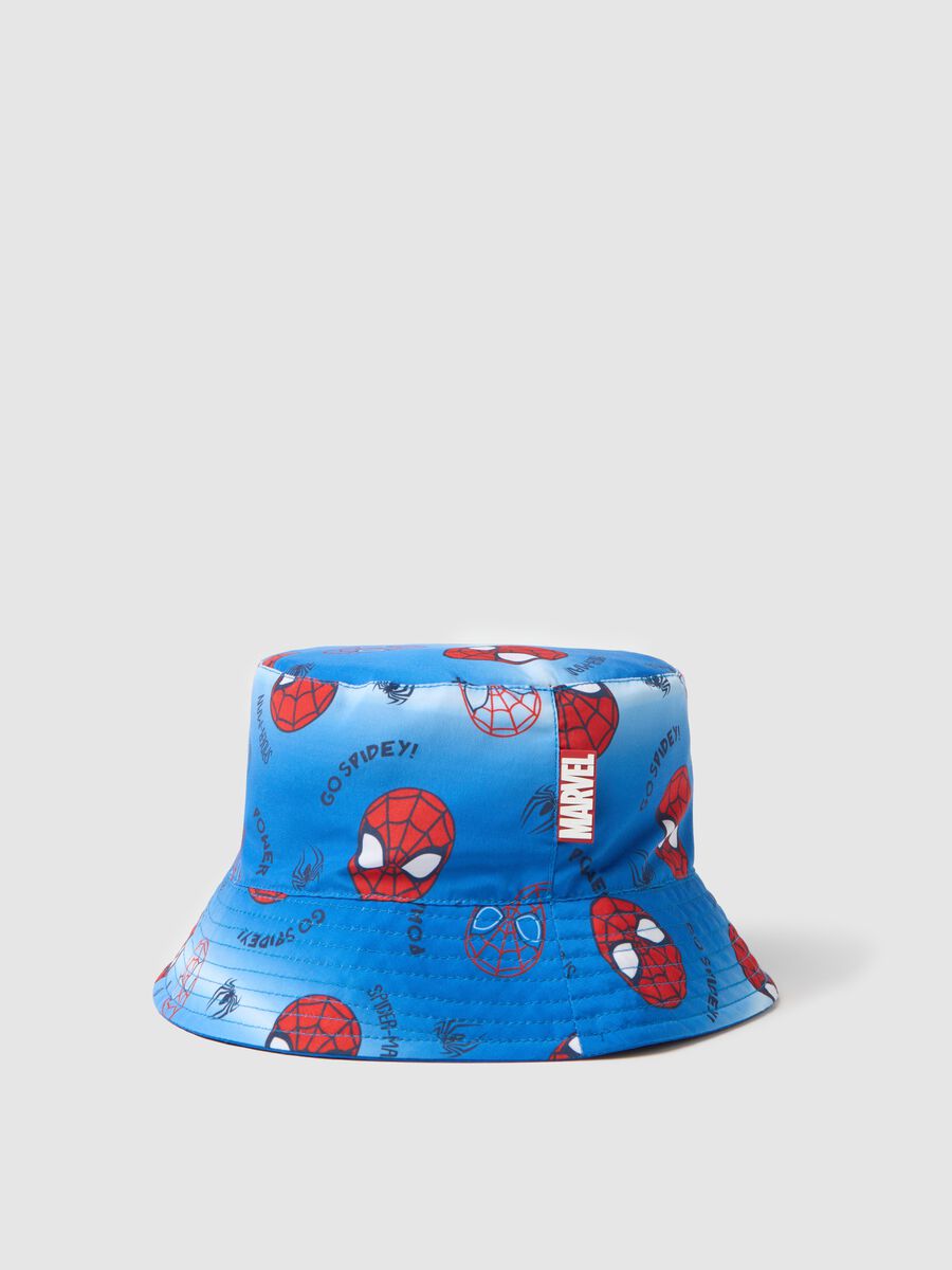 Blue fishing hat with Spider-Man print_1