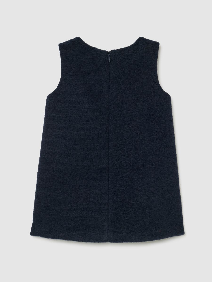 Abito nero senza maniche da bimba con ricamo_1