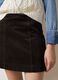 Regular fit black corduroy mini skirt_3