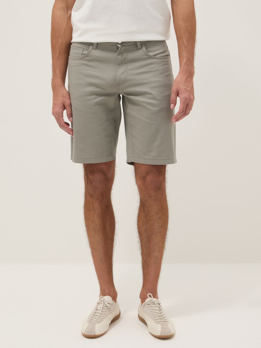 Grey pure cotton shorts_1