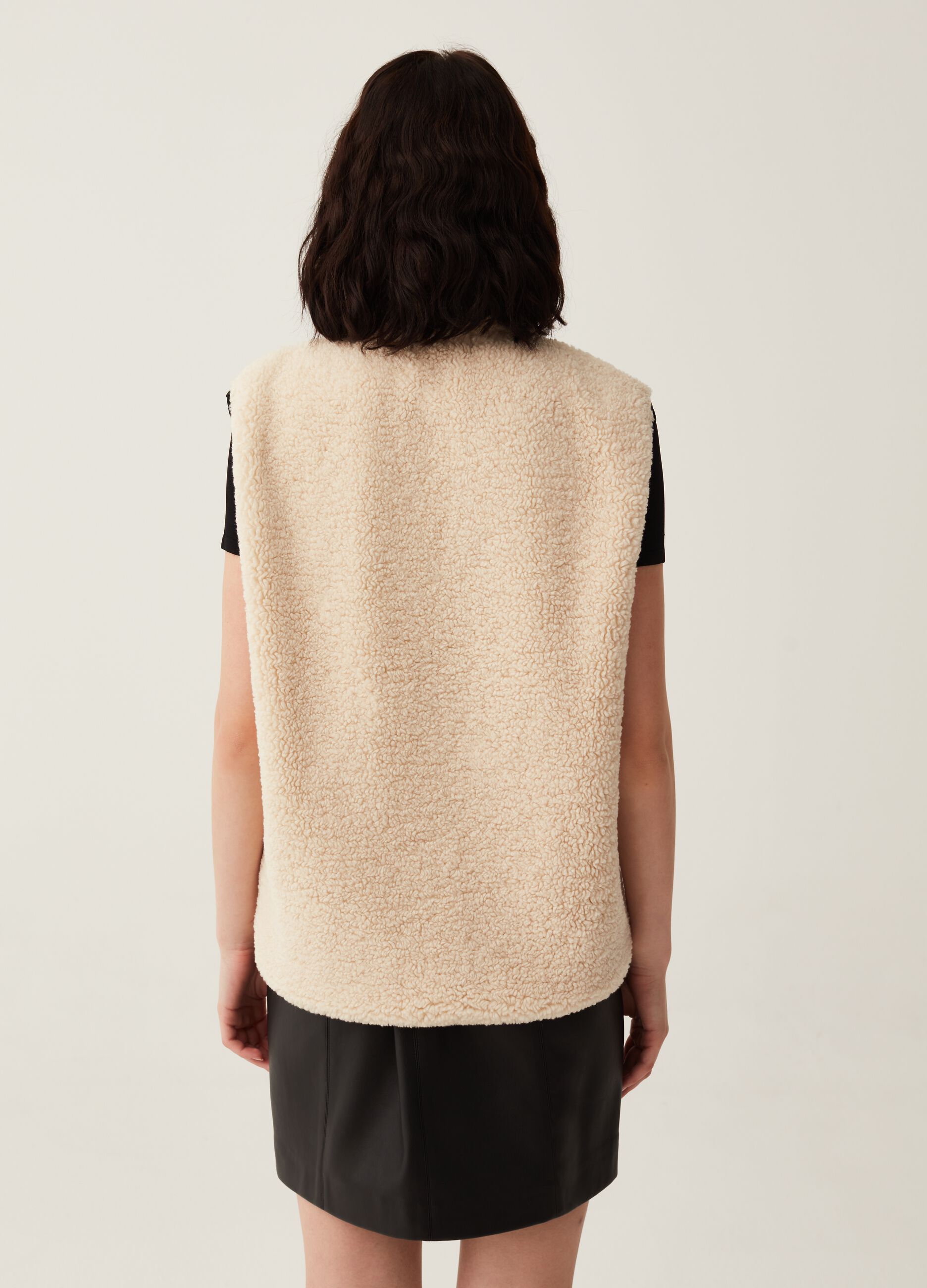 Gilet full-zip in pile borg_1