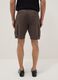 Brown pure cotton regular-fit cargo Bermuda shorts_2
