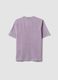 Purple pure cotton T-shirt with floral print, relaxed fit_6