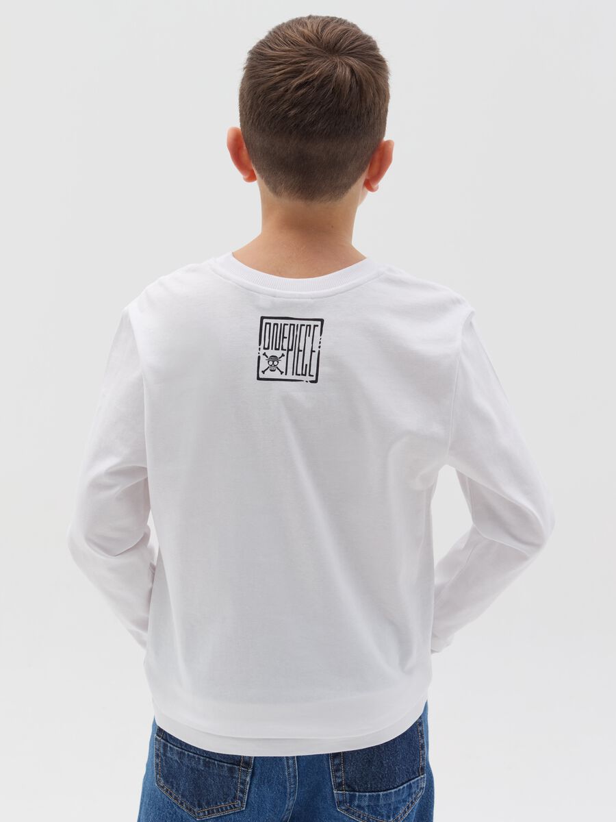 Long-sleeved T-shirt with One Piece print_2