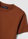 Brown Supima cotton crew-neck T-shirt, regular fit_5