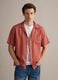 Red short-sleeved shirt in pure lyocell_2
