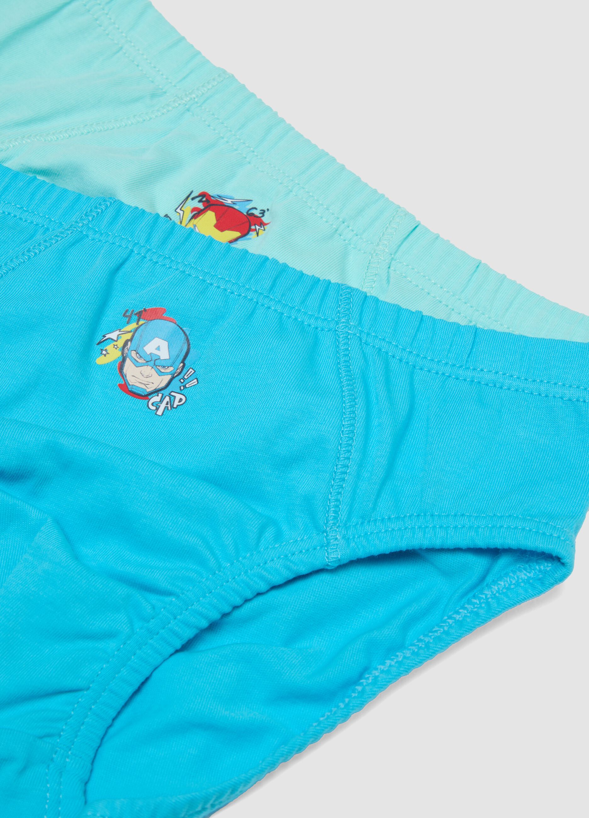 Multipack of five multicolour organic cotton briefs