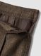 Brown flared skirt with pleats and structured belt_1