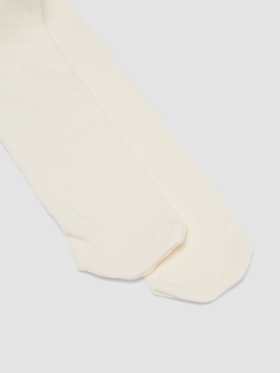 Collant bianco in cotone organico elasticizzato_1