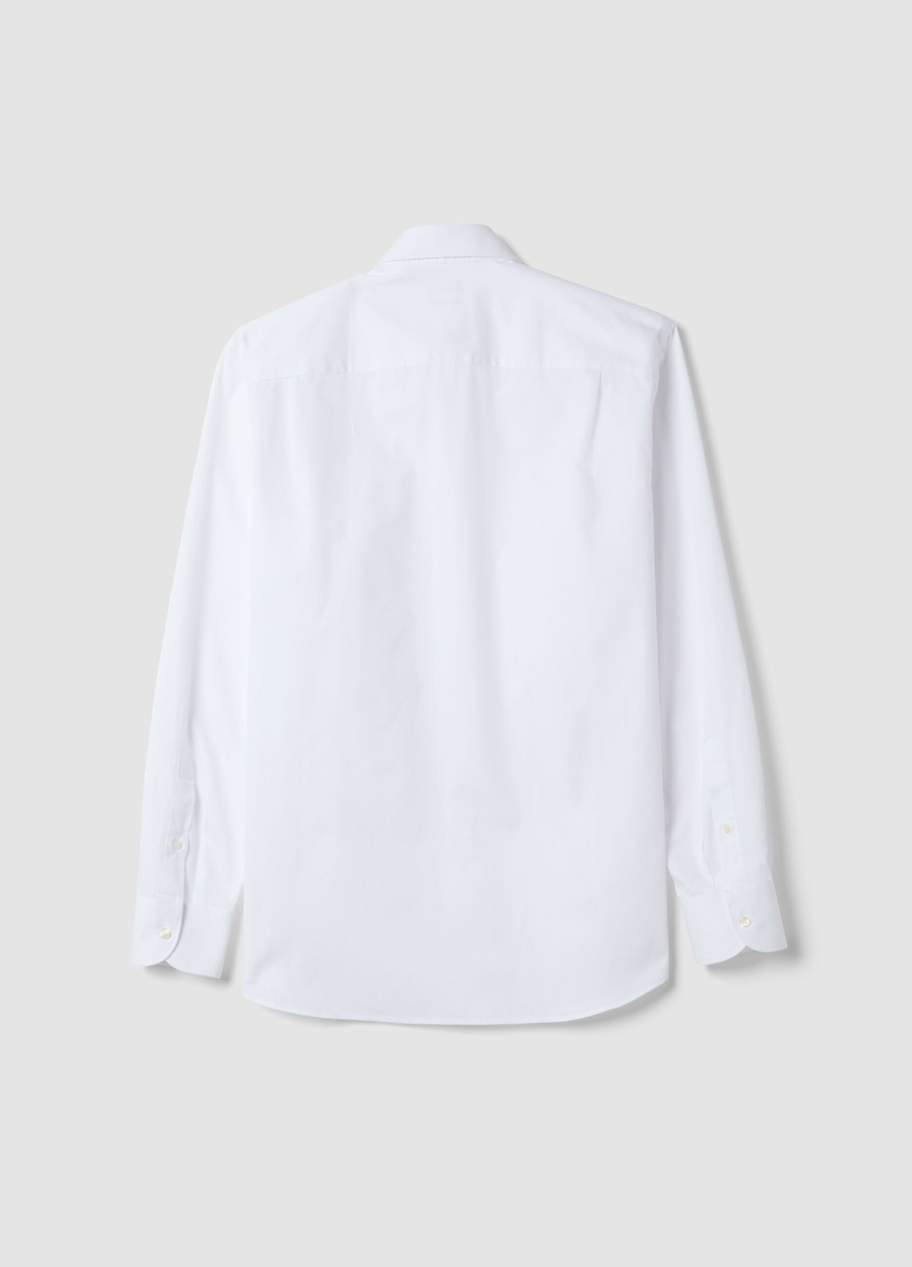 White pure cotton shirt with classic collar