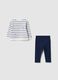 Multicolour pure cotton sweatshirt and trouser set for girls regular fit_1