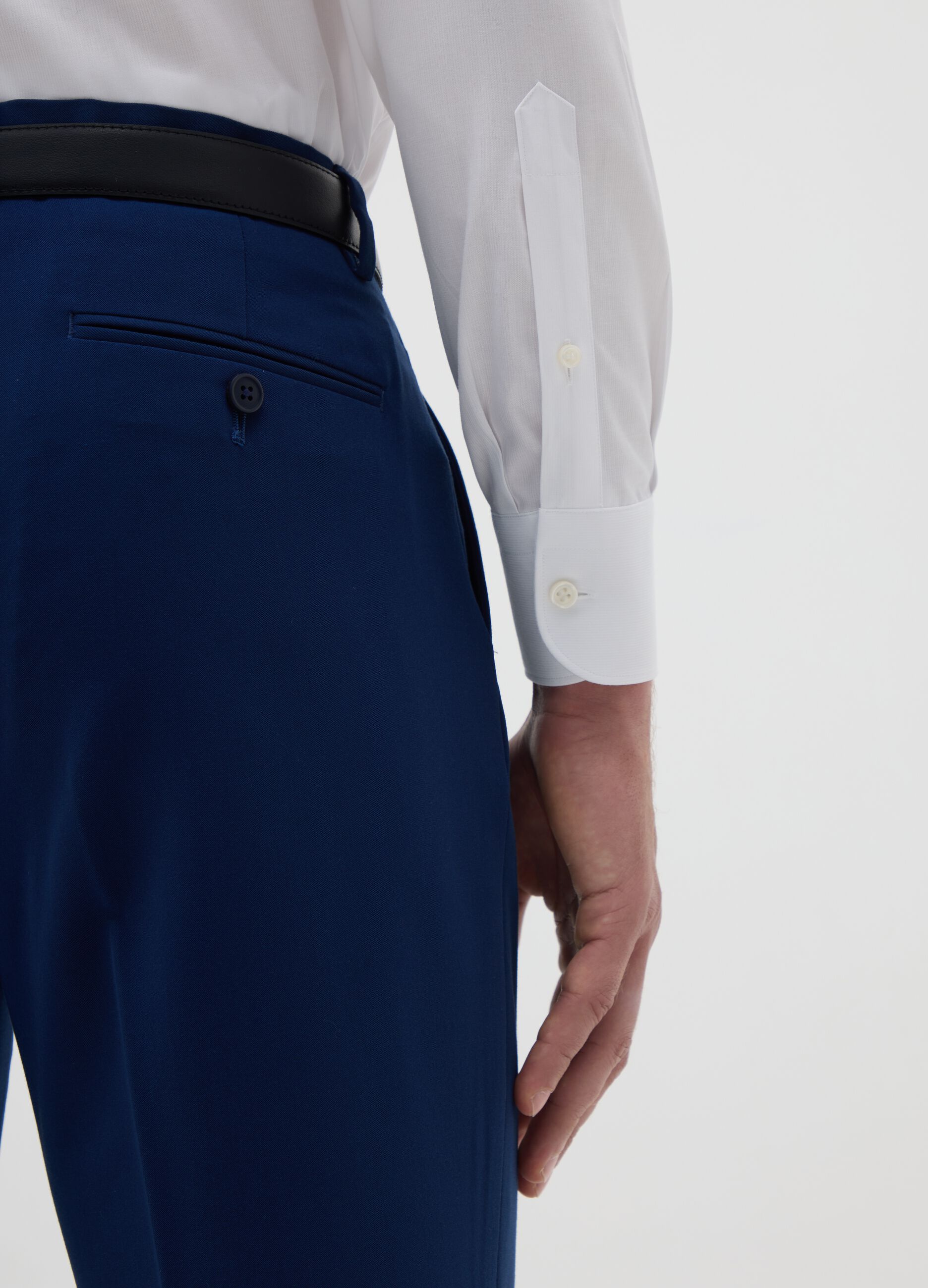 Men's pure cotton white regular fit shirt