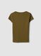 Green stretch cotton crew-neck T-shirt, regular fit_5