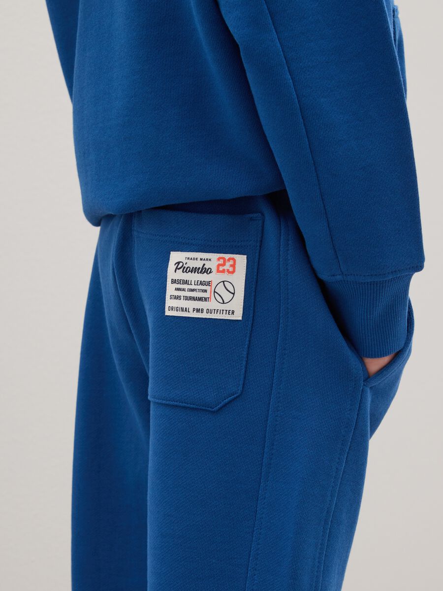 Boys' blue pure cotton trousers regular fit_2