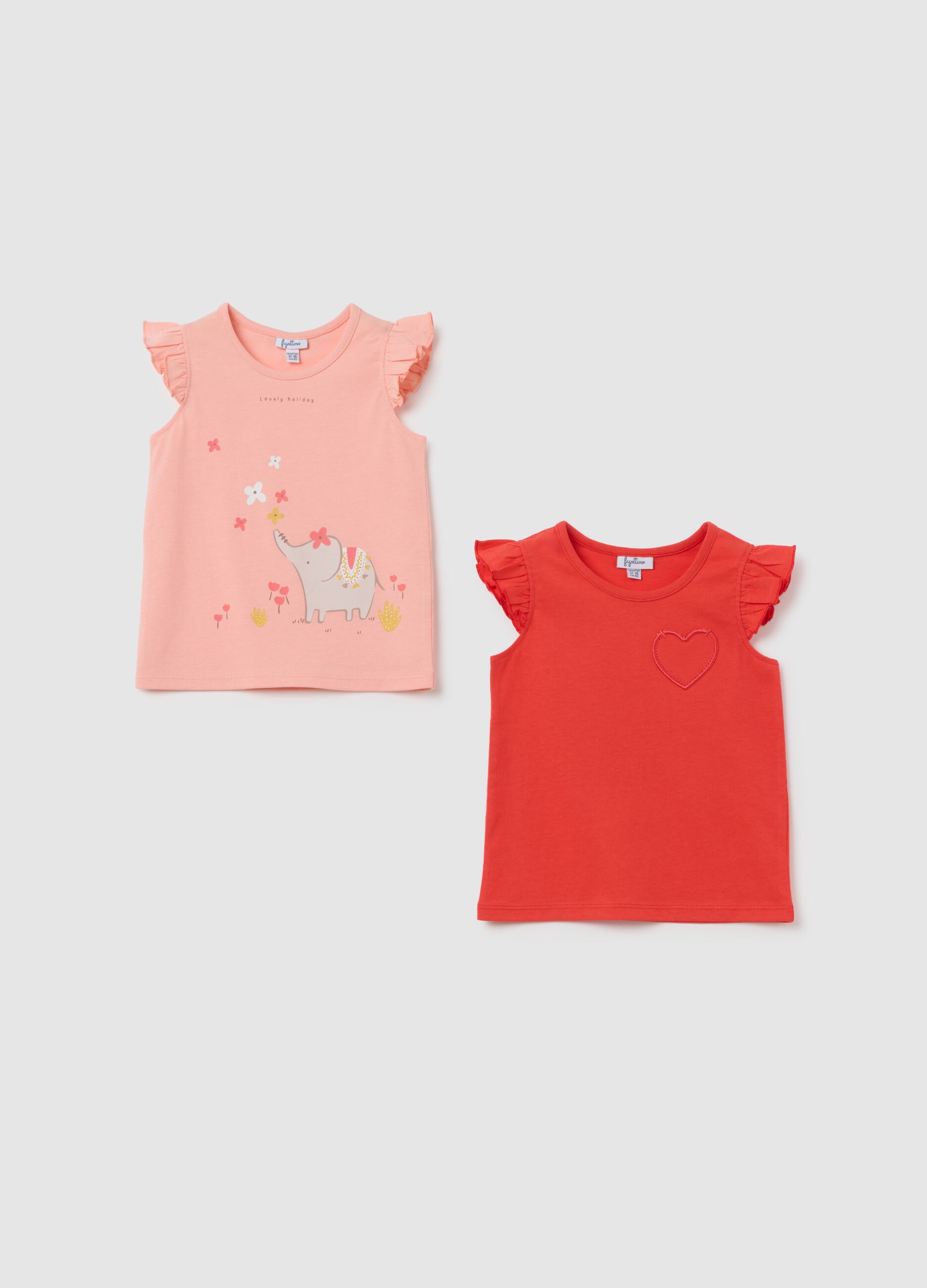 Girls' multicolour pure cotton regular fit T-shirt with prints