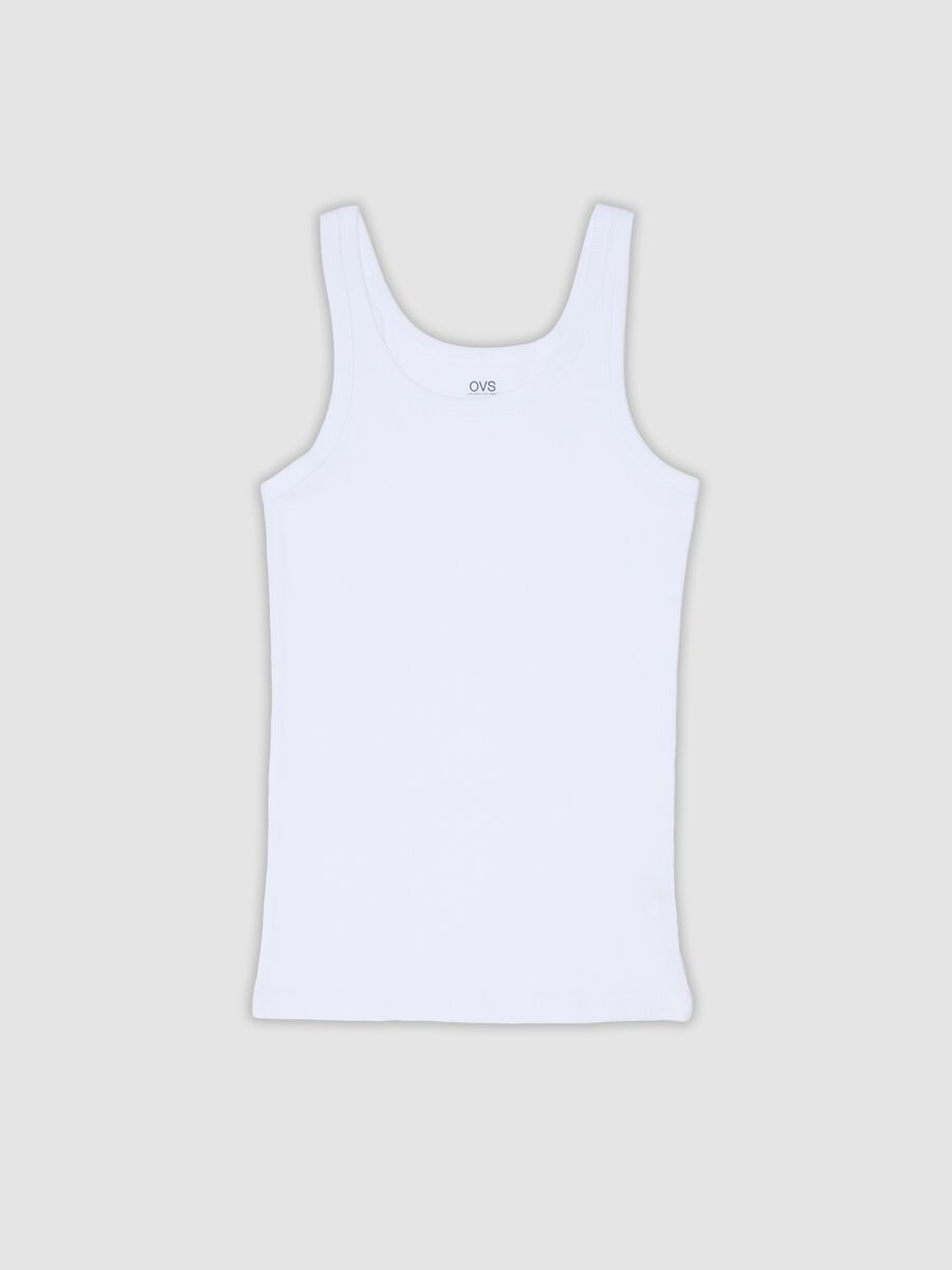 White ribbed vest top in pure organic cotton_4