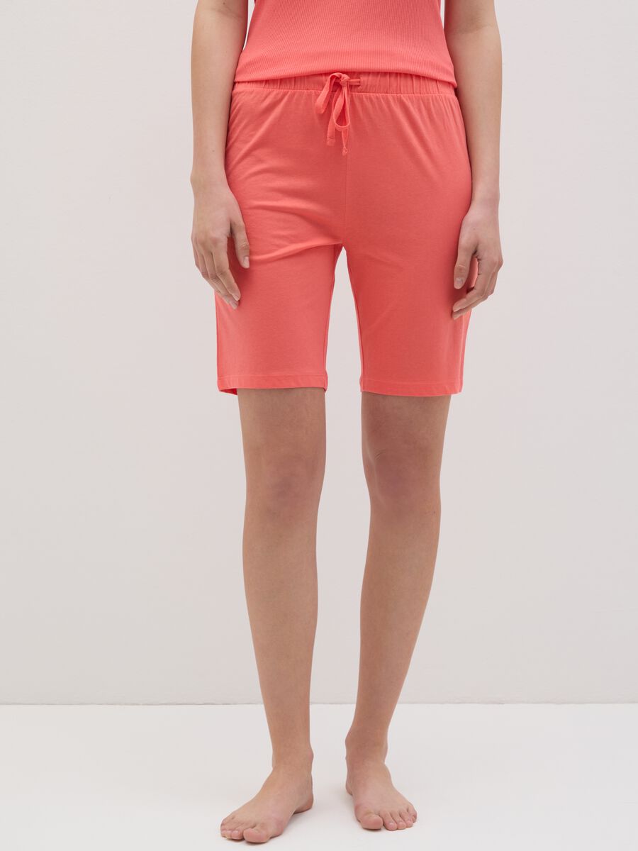 Women's summer outfit in pure pink cotton, regular fit_1