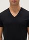 Black pure cotton V-neck regular fit T-shirt_1