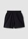 Girls' oversized fit pure cotton black shorts_3