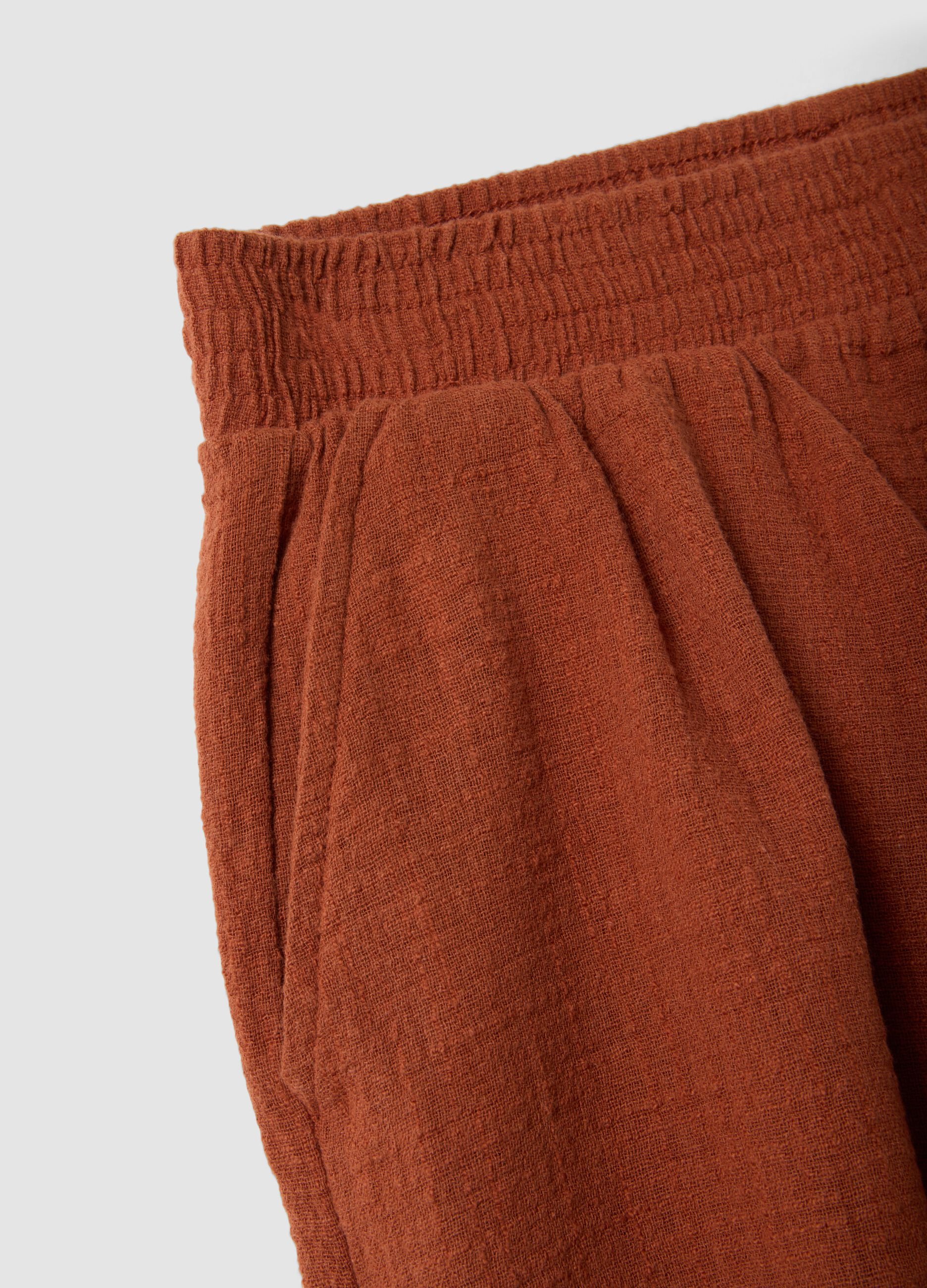 Brown pure cotton shorts
