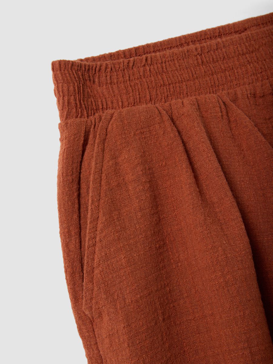 Brown pure cotton shorts_1