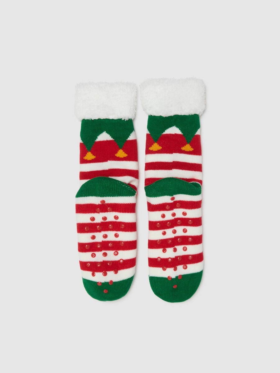 Multicolour Stripe Christmas Socks_1