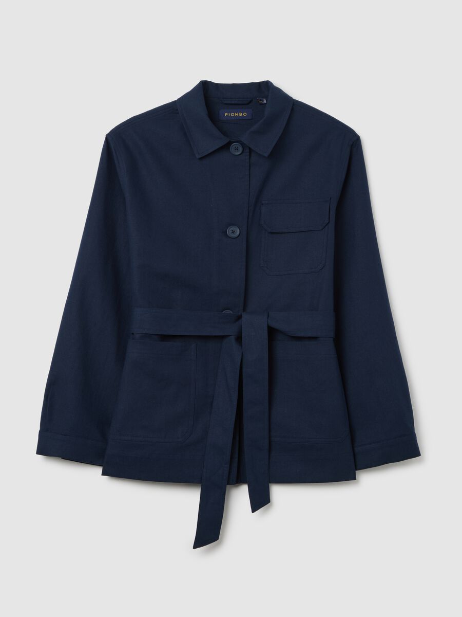 Cotton and Linen Blue Blazer_4