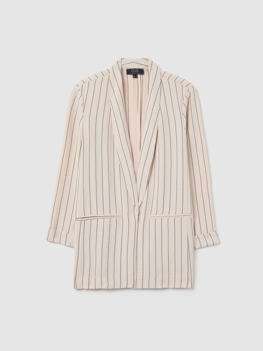 Open crinkle-effect fluid blazer_4