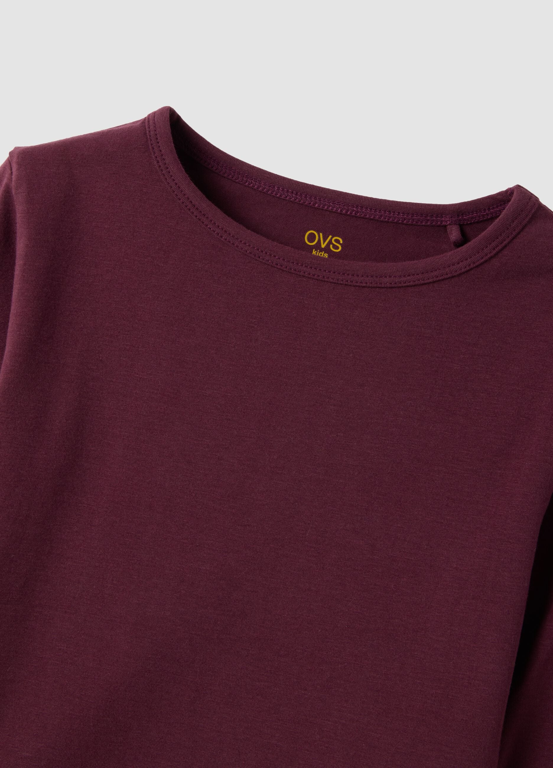 Purple slim-fit stretch organic cotton jersey T-shirt