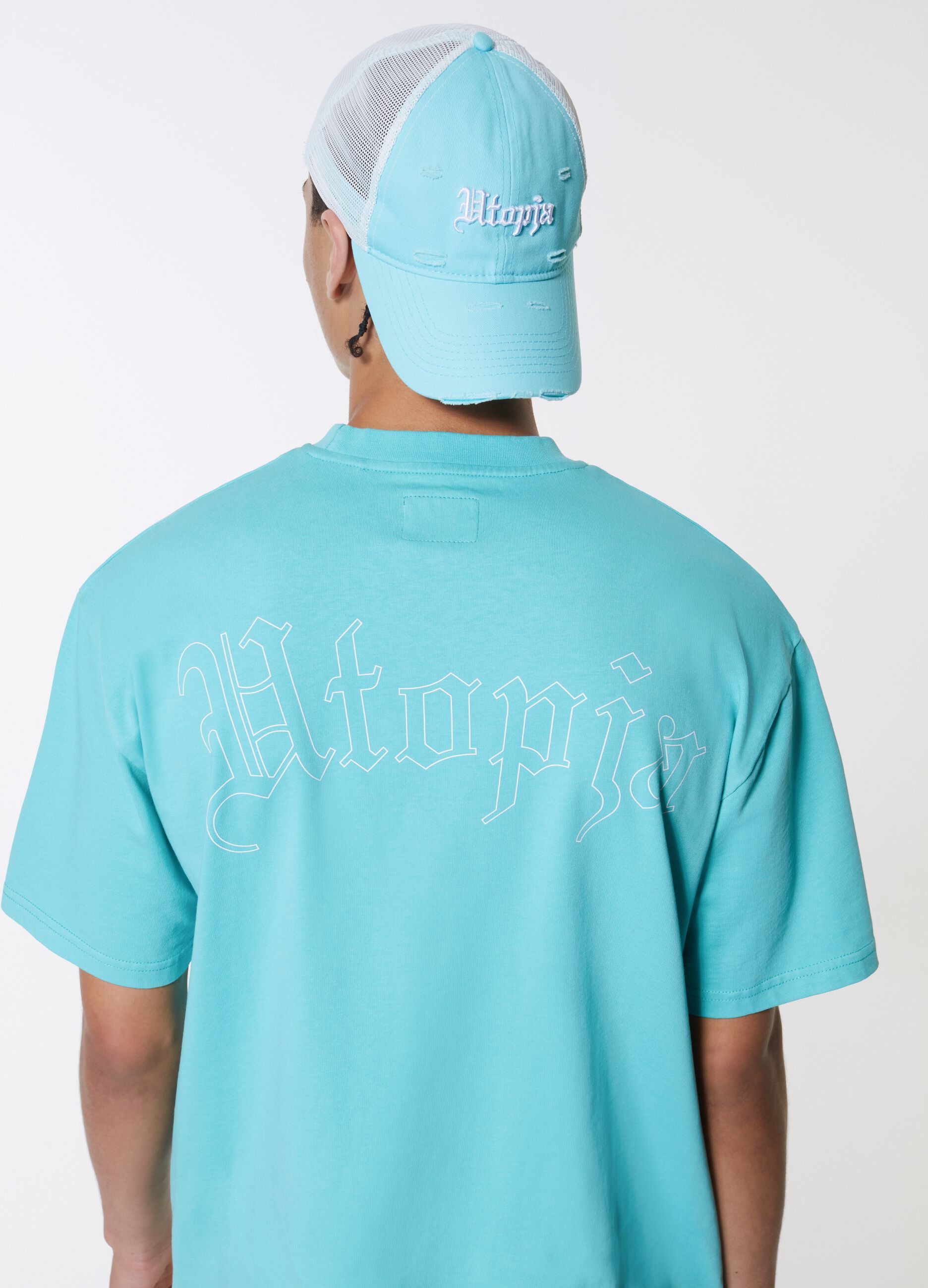 Distressed Trucker Cap Turquoise_1