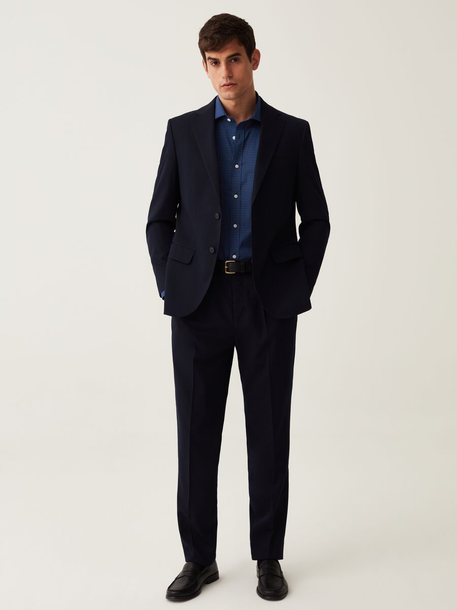 Pantalone regular fit blu navy_0