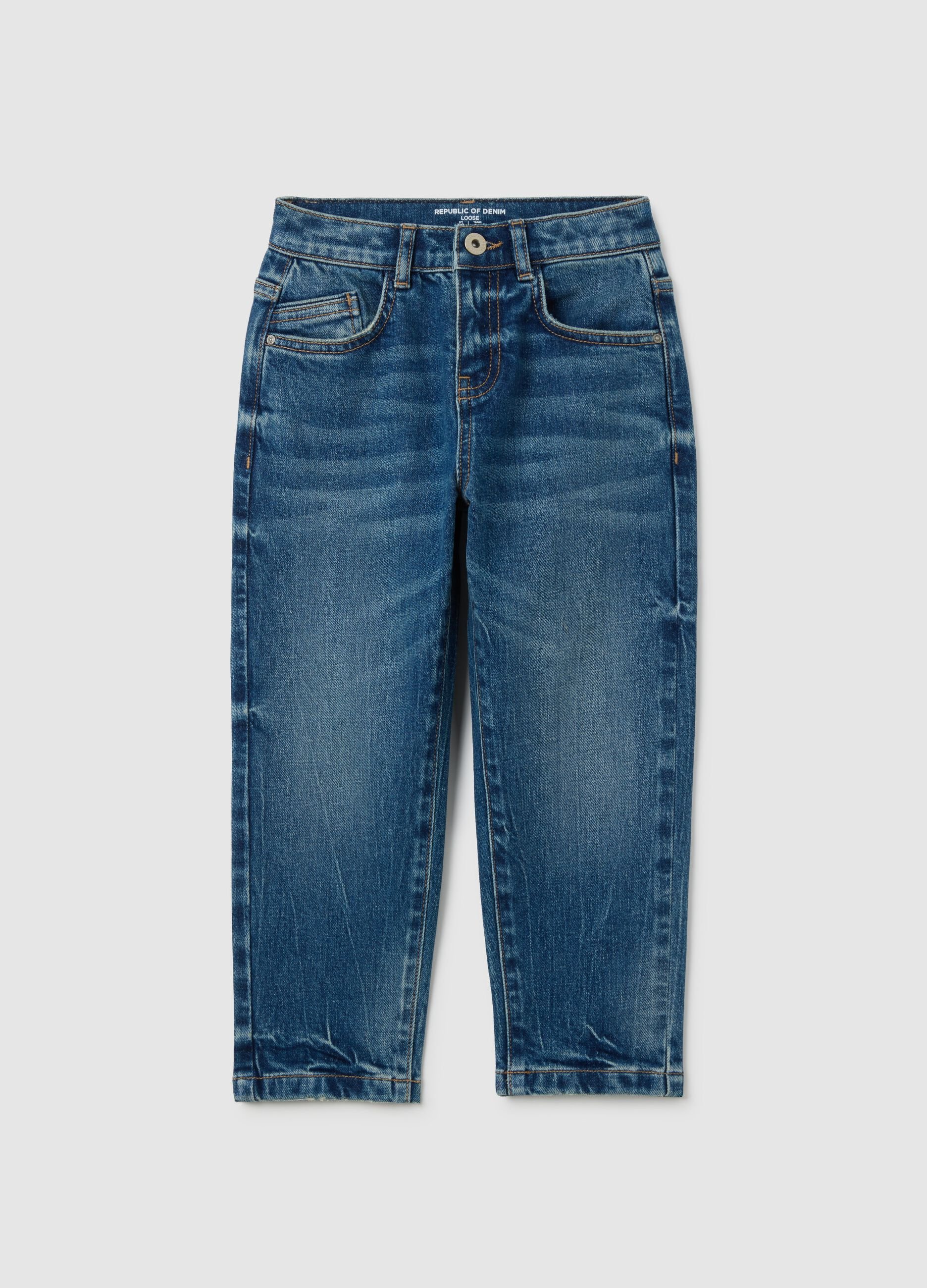 Children's blue denim jeans regular fit