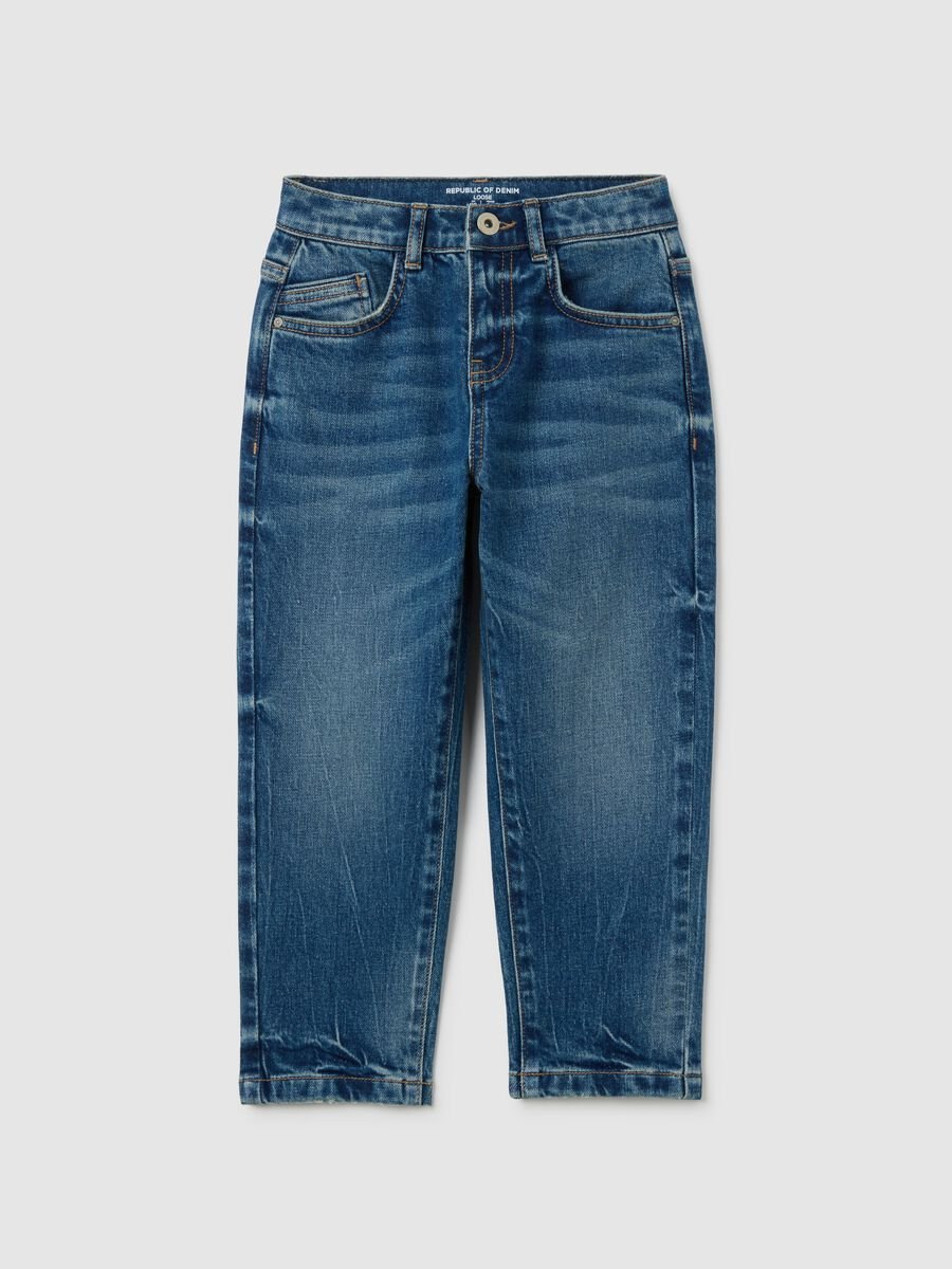 Children's blue denim jeans regular fit_0
